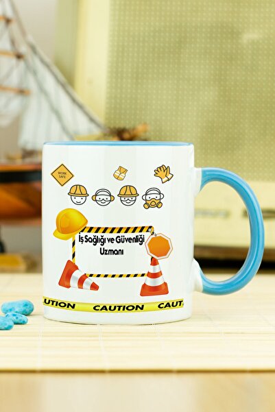 Hediyelen كوب خبير الصحة والسلامة في العمل باللون الأزرق