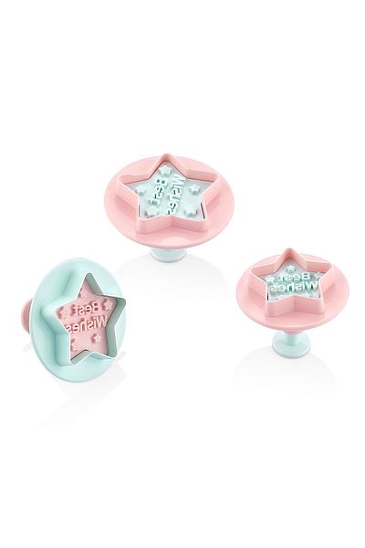 Bayev PD-3102 3-Piece Push Star Dough Cutter