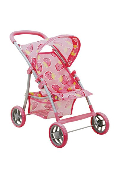 Genel Markalar Çilek Desenli 4 Tekerlekli Puset
