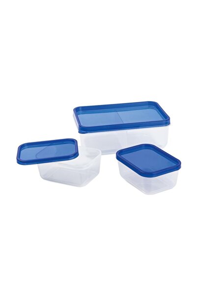 URVE Bvbtic Ur-3209 Üçlü Bölmeli Saklama Kabı (MAVİ)