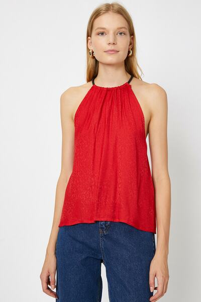 Koton Női piros leopárd mintás alsóing 9YAK32559UW