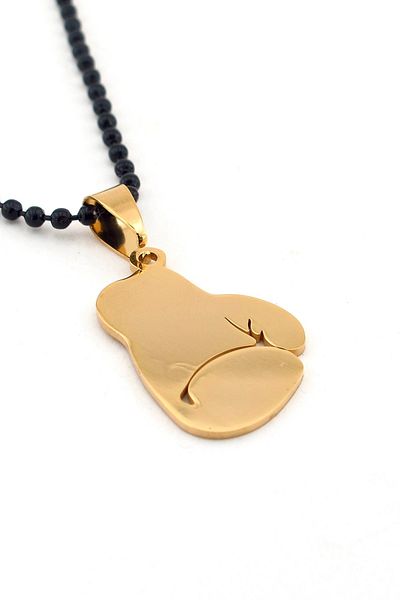 Solfera Men's Boxing Gloves Sports Yellow Color Stainless Steel Pendant Q0023