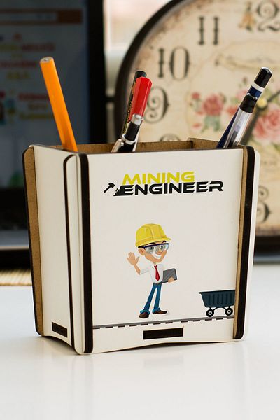 Hediyelen Mining Engineer Pen Holder