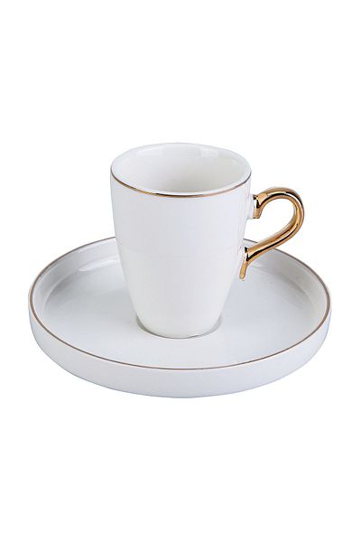 Karaca Pippo Espresso - Kaffeetassen-Set aus Porzellan für 6 Personen