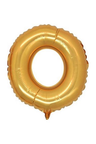 Parti dolabı Letter Foil Balloon Letter O Large Size Balloon Golden Yellow / Dore 100CM