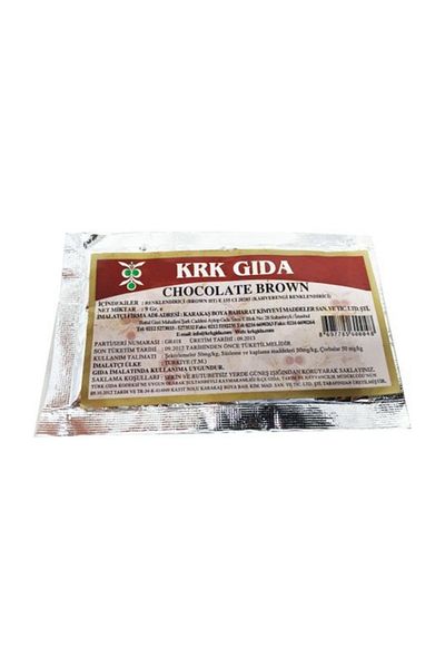 Krk Gıda لون بني (بني شوكولاتة) (بني HT) (E155) 9 جرام (صبغة طعام بنية)