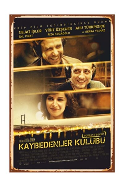 Hayat Poster Kaybedenler Kulübü Sinema Retro Vintage Ahşap Poster