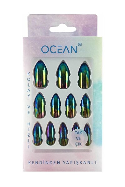 Ocean Tak ve Çık Takma Tırnak 3'lü Set Parlak Satin Set