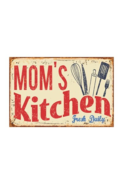 Hayat Poster Ρετρό vintage ξύλινη αφίσα της μαμάς - Moms Kitchen