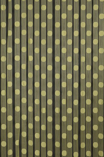 AKÇA TEKSTİL Polka Dot Model Green Color Rope Curtain Ready-made Buttons Sewn Rope Curtain 300*270 cm
