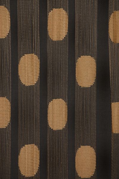 AKÇA TEKSTİL Dotted Double Color Gold Rope Curtain Ready Buttons Sewn Rope Curtain 300*270 Cm