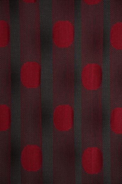 AKÇA TEKSTİL Dotted Double Color Claret Red Rope Curtain Ready-made Buttons Sewn Rope Curtain 300*270 Cm