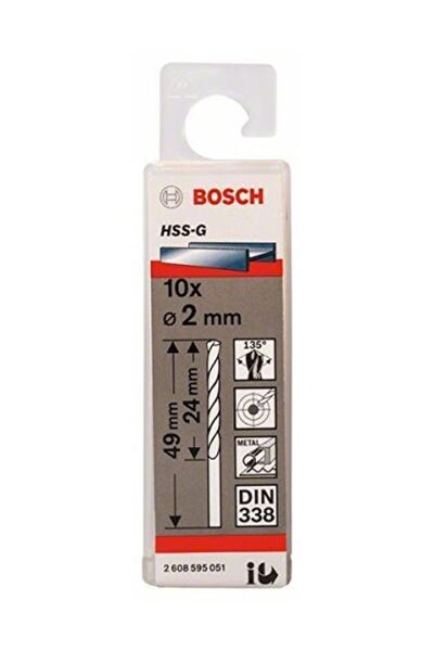 Bosch - HSS-G Metal Matkap Ucu 2*49 mm 10'lu Paket