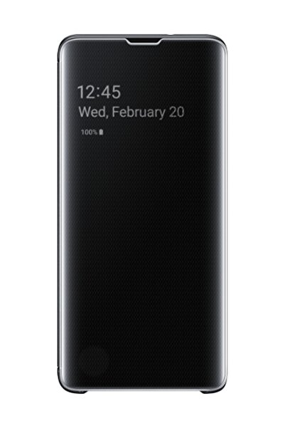 Samsung Husă Clear View pentru Galaxy S10 - Negru - EF-ZG973CBEGWW