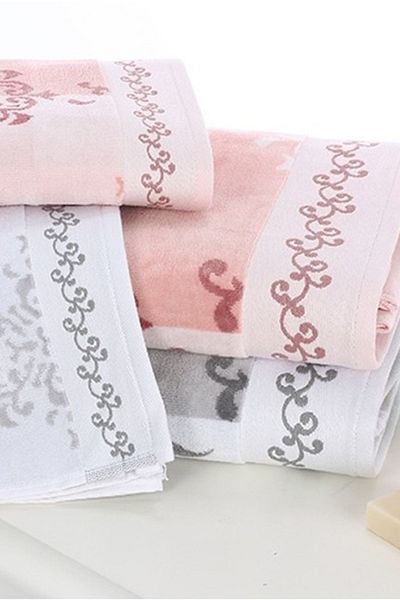 Özdilek Emily Bath Set Gray Pink