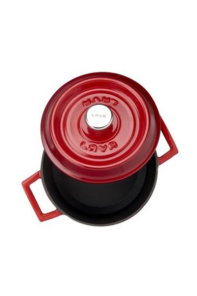 Lava Cast Iron Round Pot Trendy Diameter(ø) 12 cm - Red