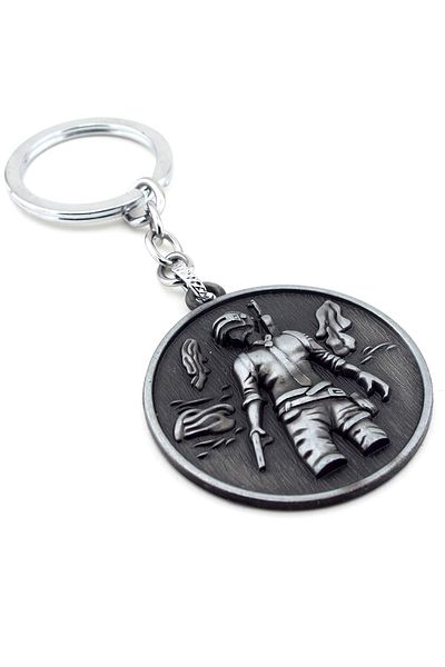 Solfera Unisex Battleground Gaming Mobile Embossed Anthracite Metal Keychain Kc755