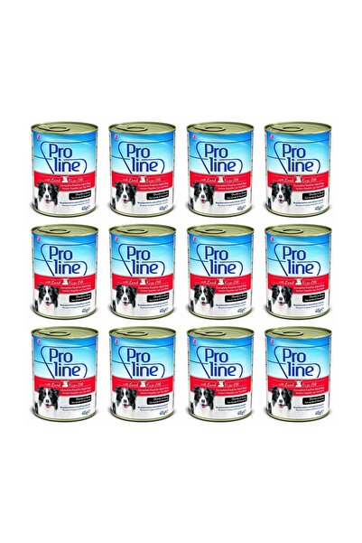 Pro Line Kuzulu Et Parçacıklı Köpek Konservesi 415 Gr 12'Lİ SET