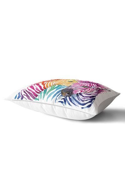 Realhomes Zebra Patterned Digital Printed Decorative Rectangular Pillow Throw Pillow Cover
