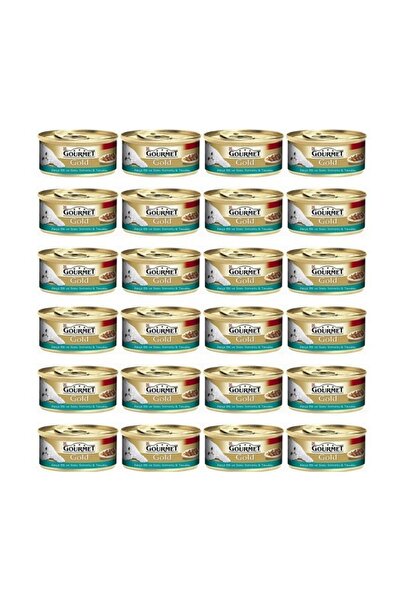 Gourmet Gold Parça Etli Soslu Somon ve Tavuk Kedi Konservesi 85 Gr 24'LÜ SET