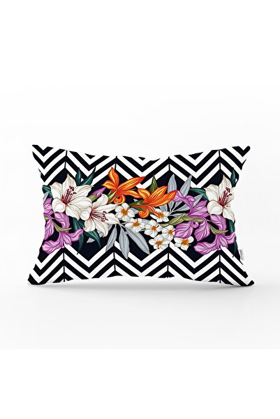 Realhomes Husă de pernă decorativă dreptunghiulară cu imprimare digitală cu m...