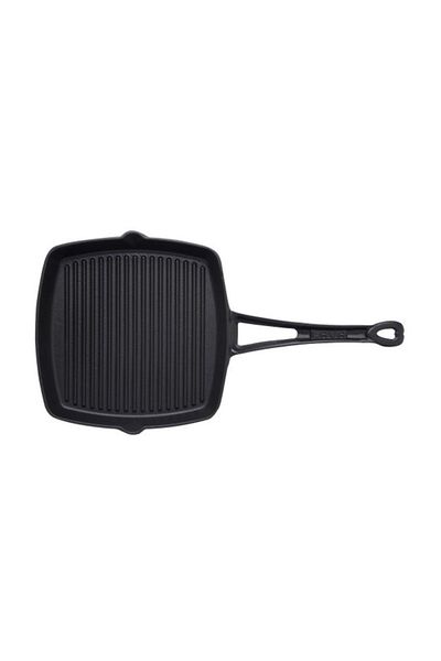 Lava Cast Iron Grill Pan with Metal Handle Black 26x26 cm