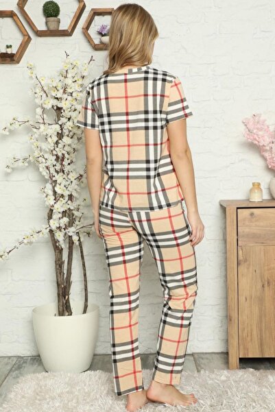 fehika Дамски комплект пижама с памучен каре
