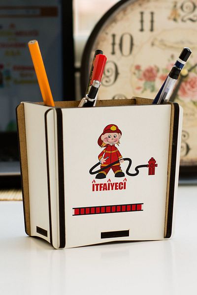 Hediyelen Firefighter Pen Holder