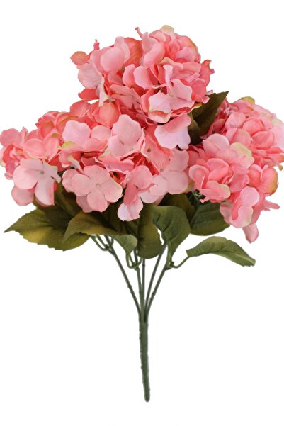 Yapay Çiçek Deposu Lux Pastel 5 Dal Ortanca Demeti - Розово