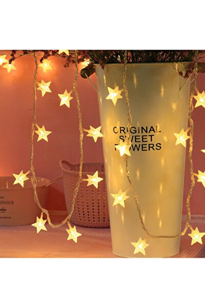 ORİJİNALDÜKKAN 2 Metre Pilli Led Işıklı Yıldız Dizeleri Animasyonlu Dekoratif Ev Aydınlatma Organizasyon Süsleme