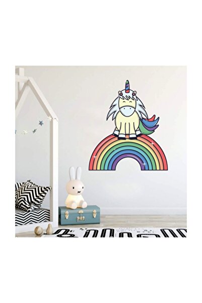 Sticker Sepetim Дитяча кімната Веселка та єдиноріг Декоративні наклейки на стіни