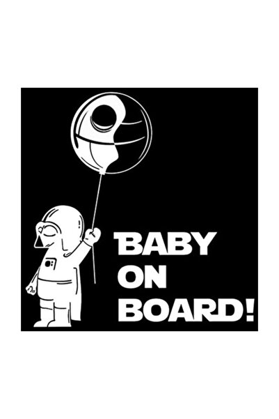 Sticker Sepetim Darth Vader Star Wars Arabada Bebek Var Baby On Board Dekoratif Çok Amaçlı Sticker
