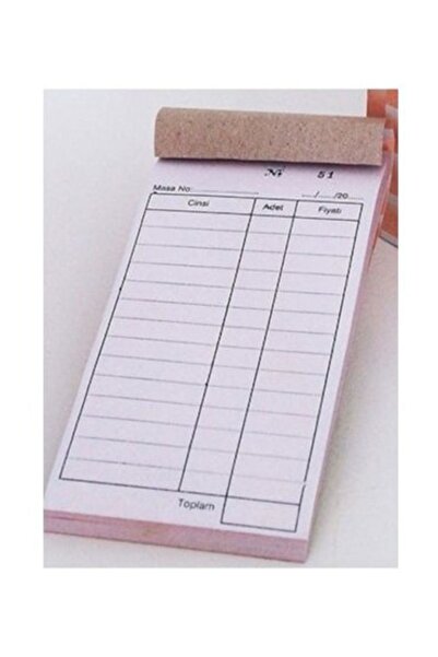 ÖZKAN Numaralı Küçük Adisyon Sipariş Fişi 3. Hamur 80 Adetli  Bağ