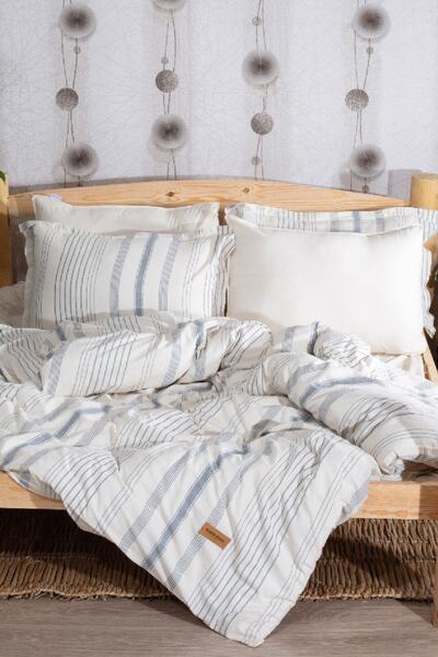 Marie Claire Çift Kişilik Nevresım Takımı Julıen 100% Pamuk Lacıvert