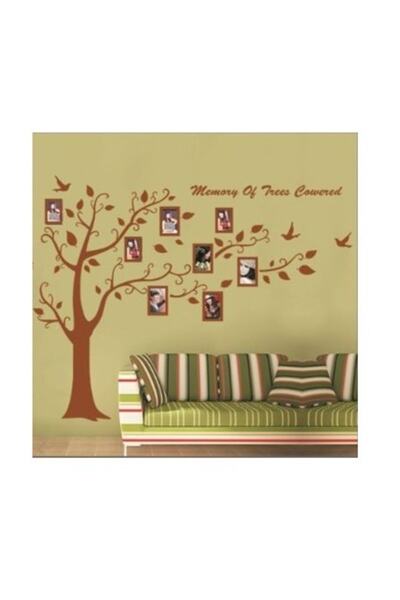 Sticker Sepetim Kahverengi Resim Çerçeveli Ağaç Ev Dekorasyonu Duvar Dekoru S...