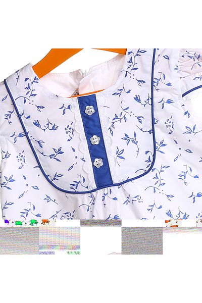 Verscon Floral Print Short Sleeve Dress for Baby Girl