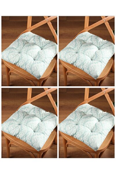 ALTINPAMUK 4-х комплект золотих подушок для стільців з м'якою набивкою та спеціальним швом, 40x40 см