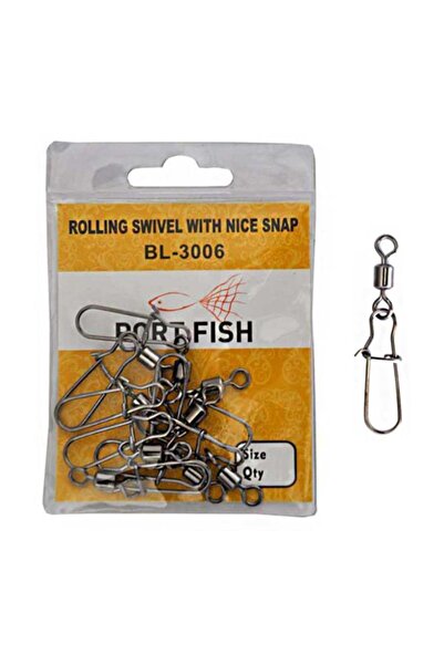 Port Fish Portfish Rolling Swivel With Nice Snap Klipsli Fırdöndü No:8