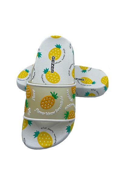 GEZER Papuci de copii cu design galben ananas