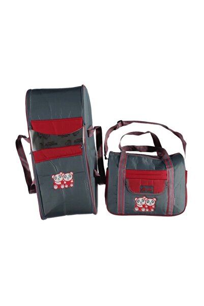 Nenny Baby 2 Li Taşıma Set Kırmızı Gri