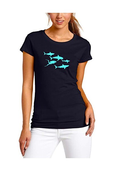 SCUBAPROMO Ženska majica kratkih rukava Herd Black Scuba Dive