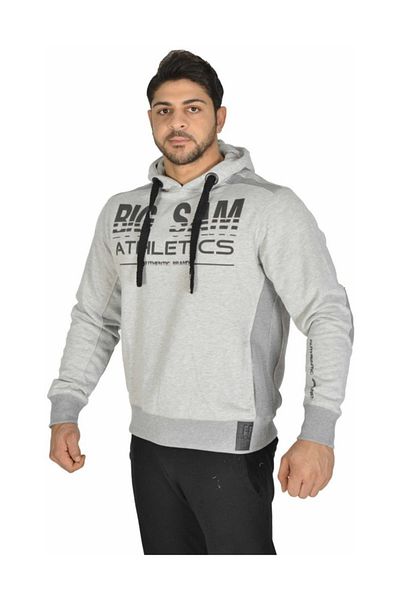 Big Sam Gray Melange Authentic Sweater Big Sam 4692