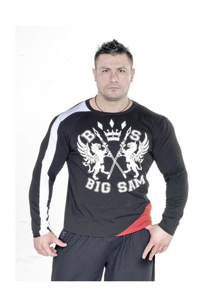 Big Sam Black Slim Fit Sweatshirt Big Sam 4594
