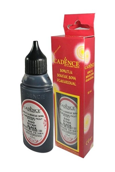 Cadence Boncuk Boyası Parlak 50 ml Siyah No:500