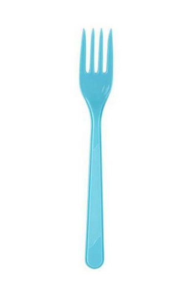 ELGALA Fork Plastic Fork 25 Pieces Blue Color