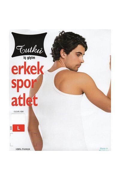 Tutku Men's Ribbed Sports Undershirt 6 Pack