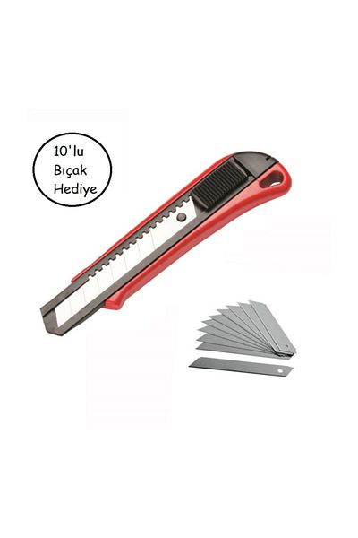 Vip-Tec Metal Utility Knife Single Material + 10 Utility Knives 111