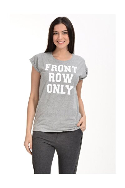 Cotton Candy Футболка з коротким рукавом, сіра меланж