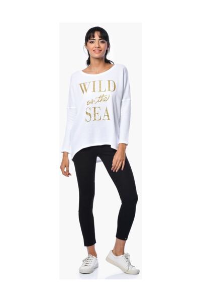 Cotton Candy Світшот з принтом кажана - білий