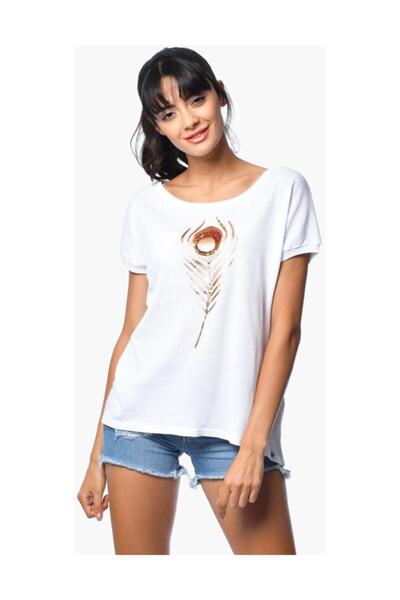 Cotton Candy Футболка з коротким рукавом з принтом «Пух» - біла